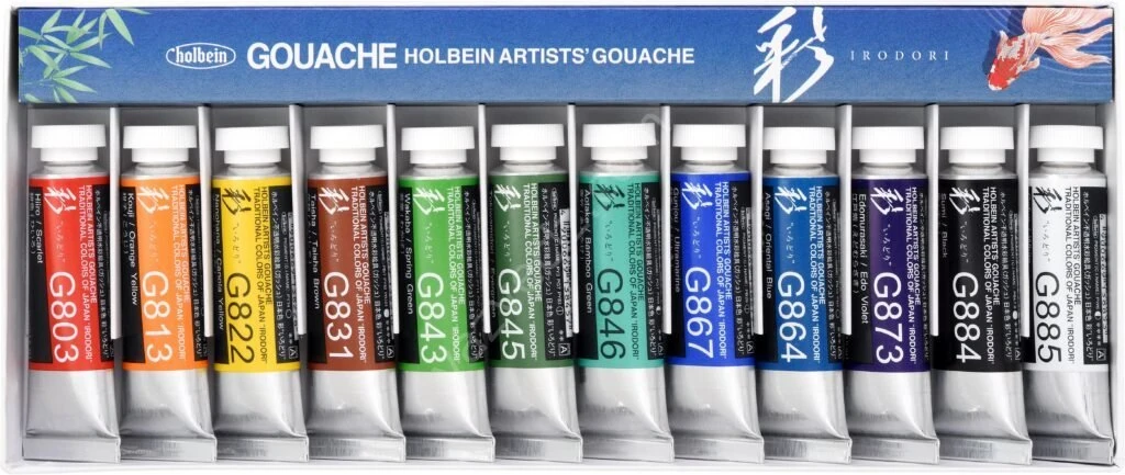 Holbein Artist Guaj Boya Seti 12'li 15 ml Summer Özel Seri Geleneksel Japon Renkleri