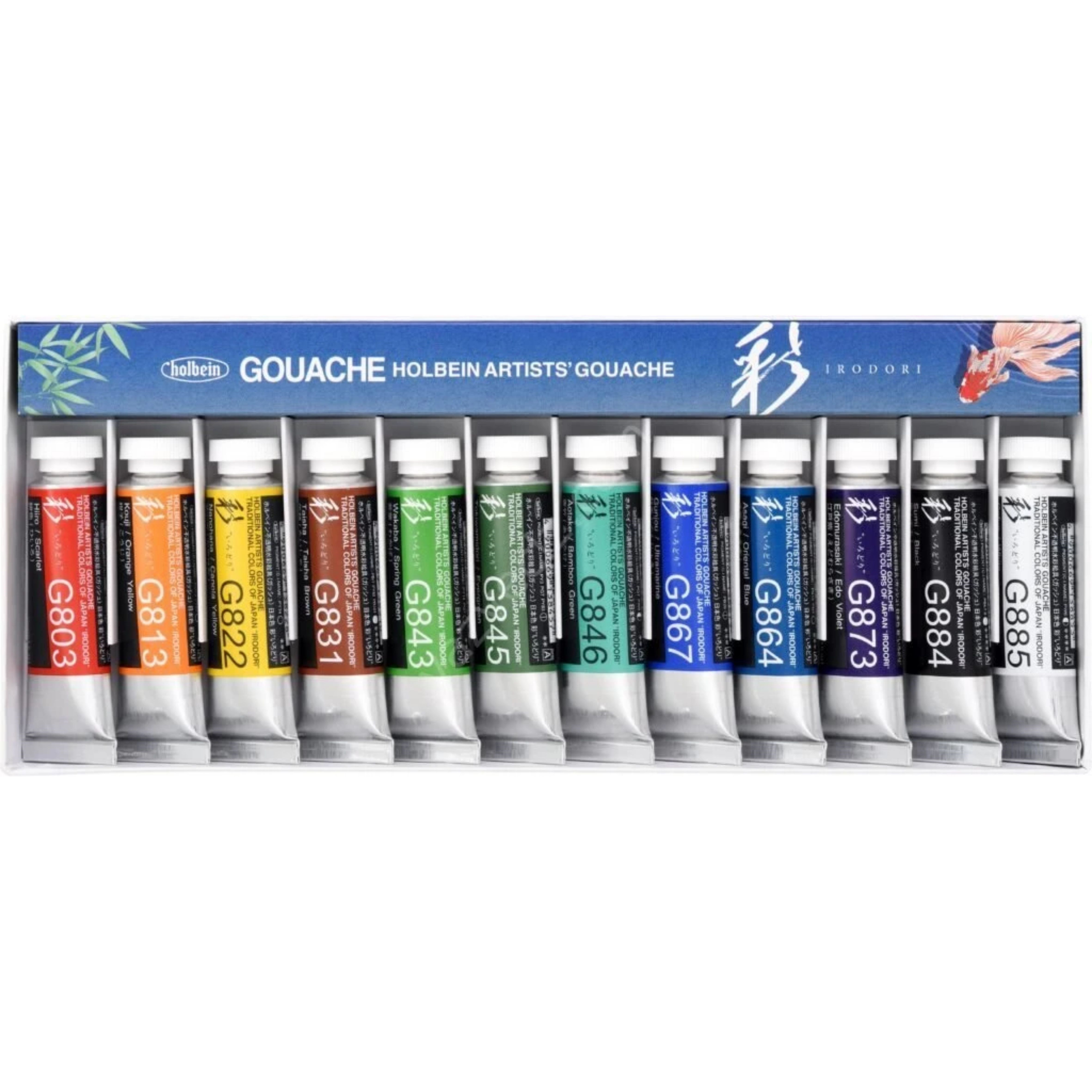 Holbein Artist Guaj Boya Seti 12'li 15 ml Summer Özel Seri Geleneksel Japon Renkleri