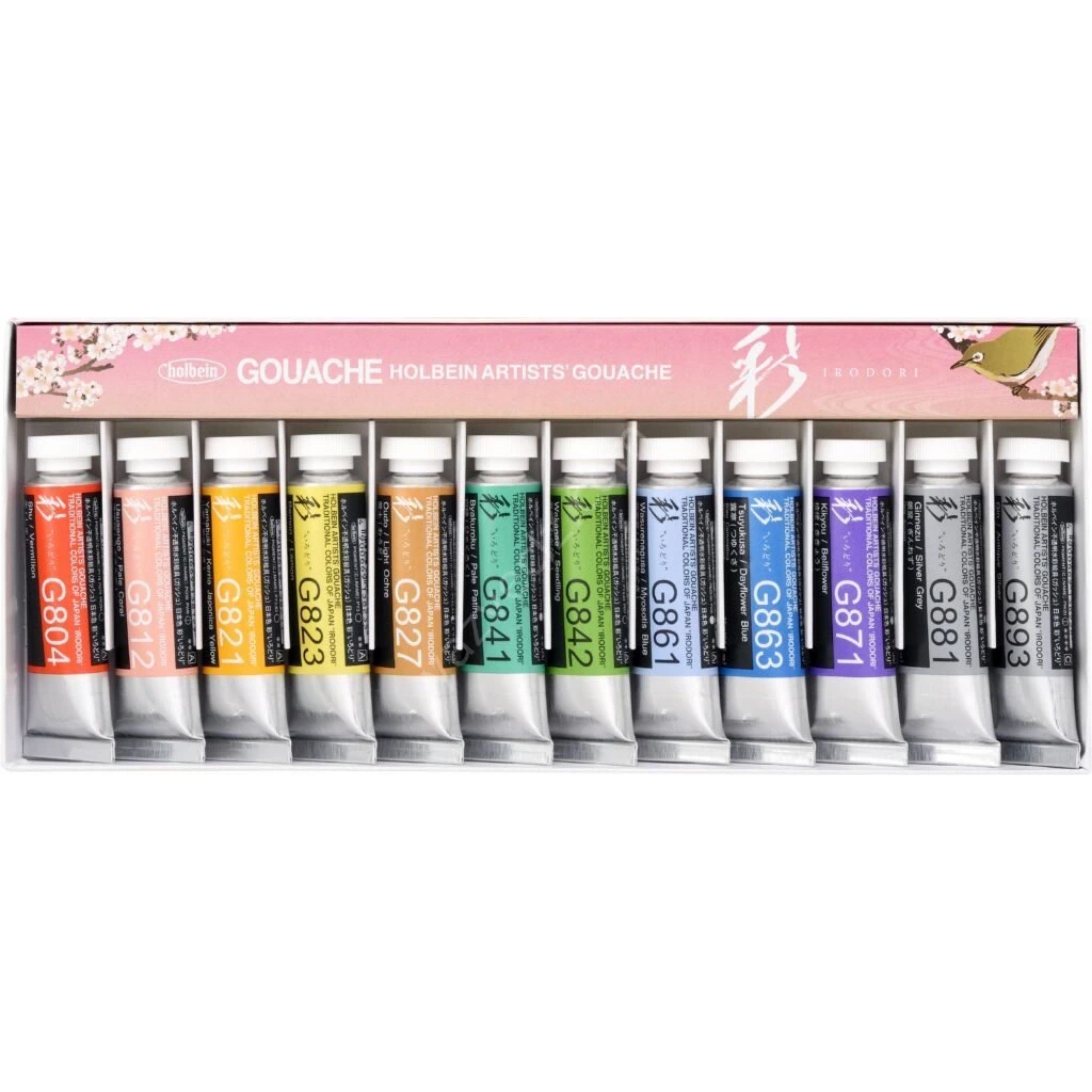 Holbein Artist Guaj Boya Seti 12'li 15 ml Spring Özel Seri Geleneksel Japon Renkleri