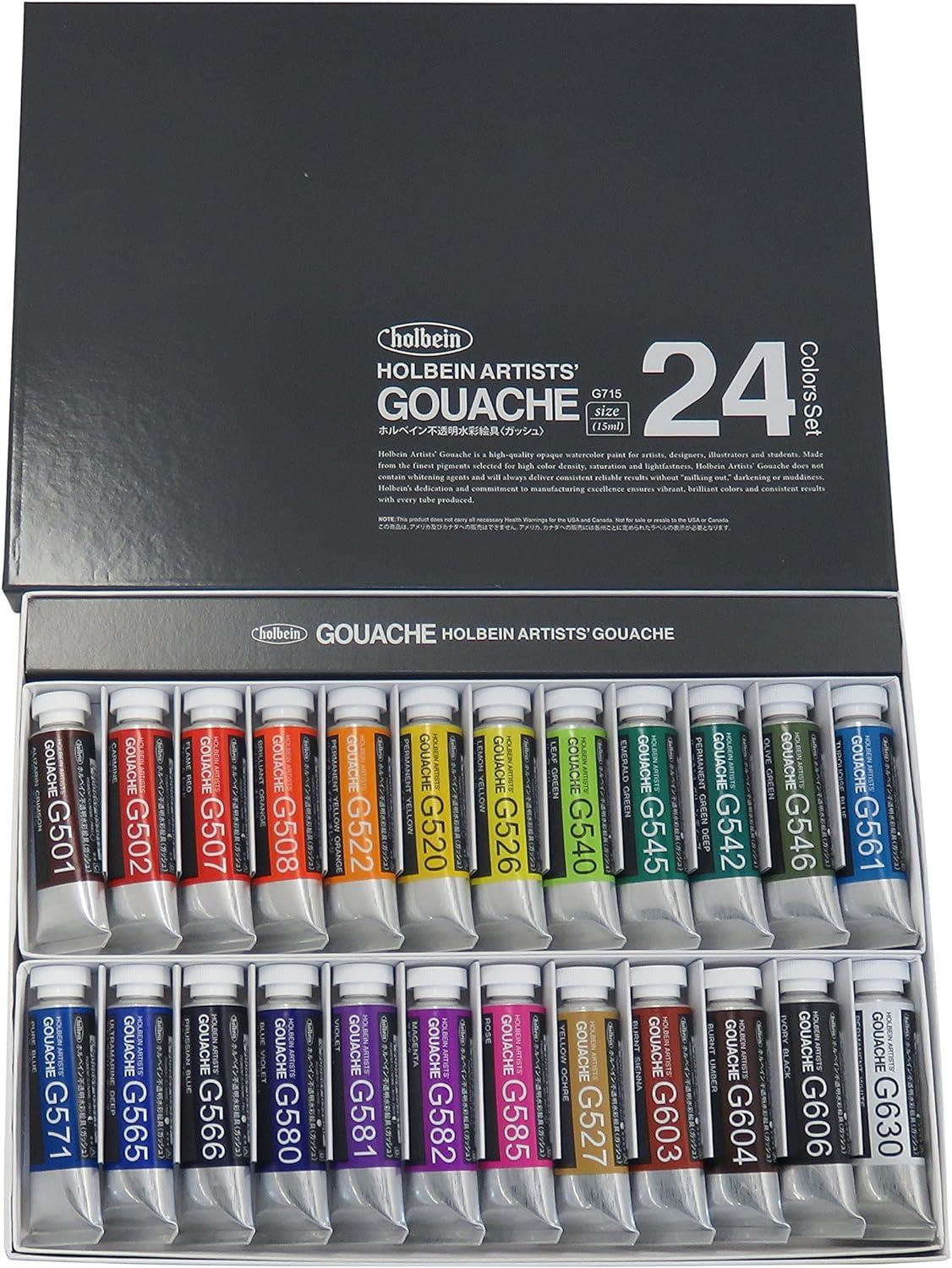 Holbein Artist Tüp Guaj Boya Set 15 ml x 24 Renk