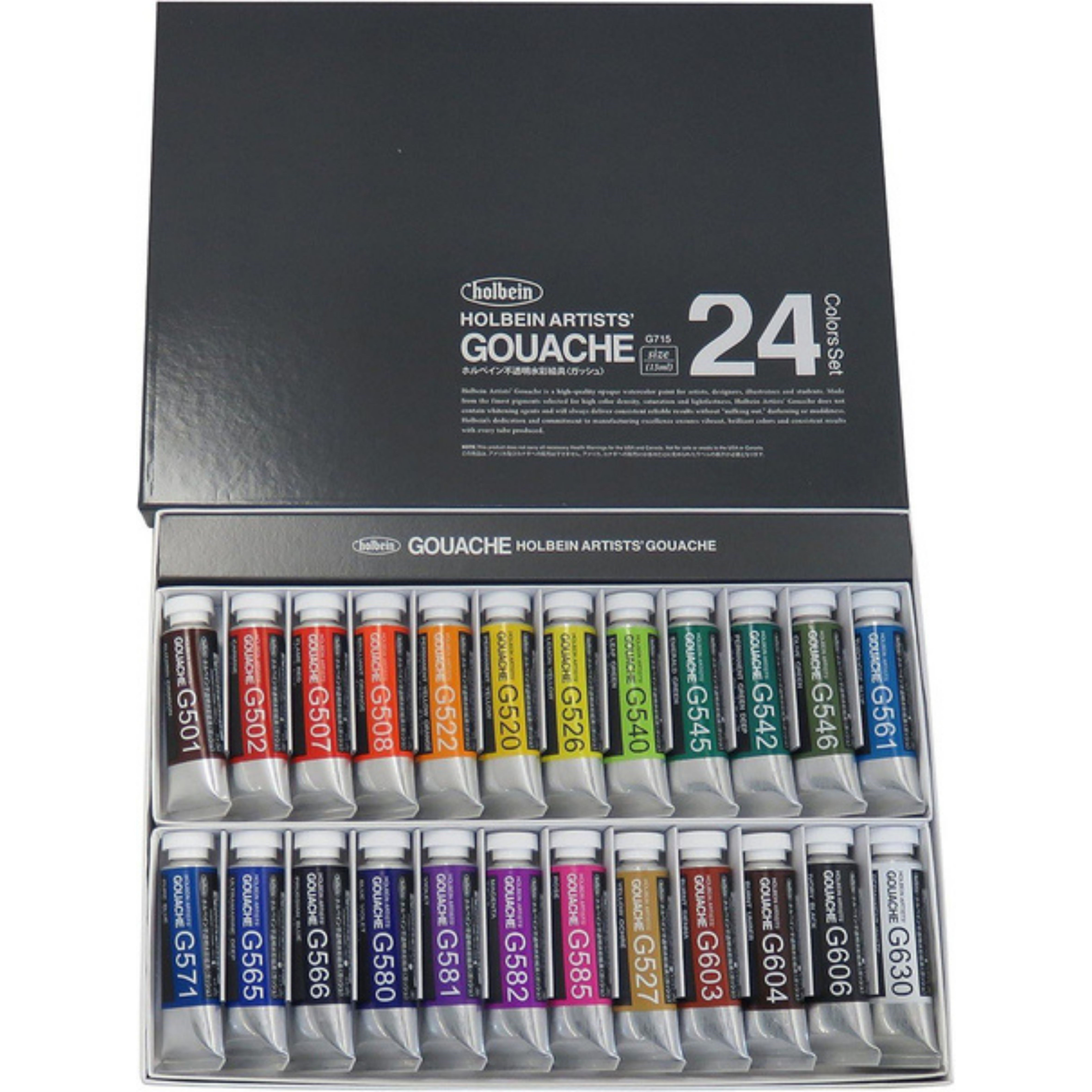 Holbein Artist Tüp Guaj Boya Set 15 ml x 24 Renk