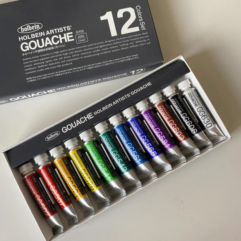 Holbein Artist Tüp Guaj Boya Set 5 ml x 12 Renk