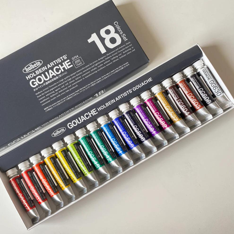 Holbein Artist Tüp Guaj Boya Set 5 ml x 12 Renk