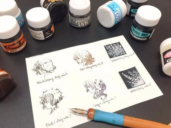 Holbein Maxon Comic Ink Siyah Mürekkep 30ml
