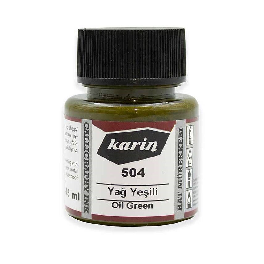Karin Hat Mürekkebi 504 Yağ Yeşili 45 ml