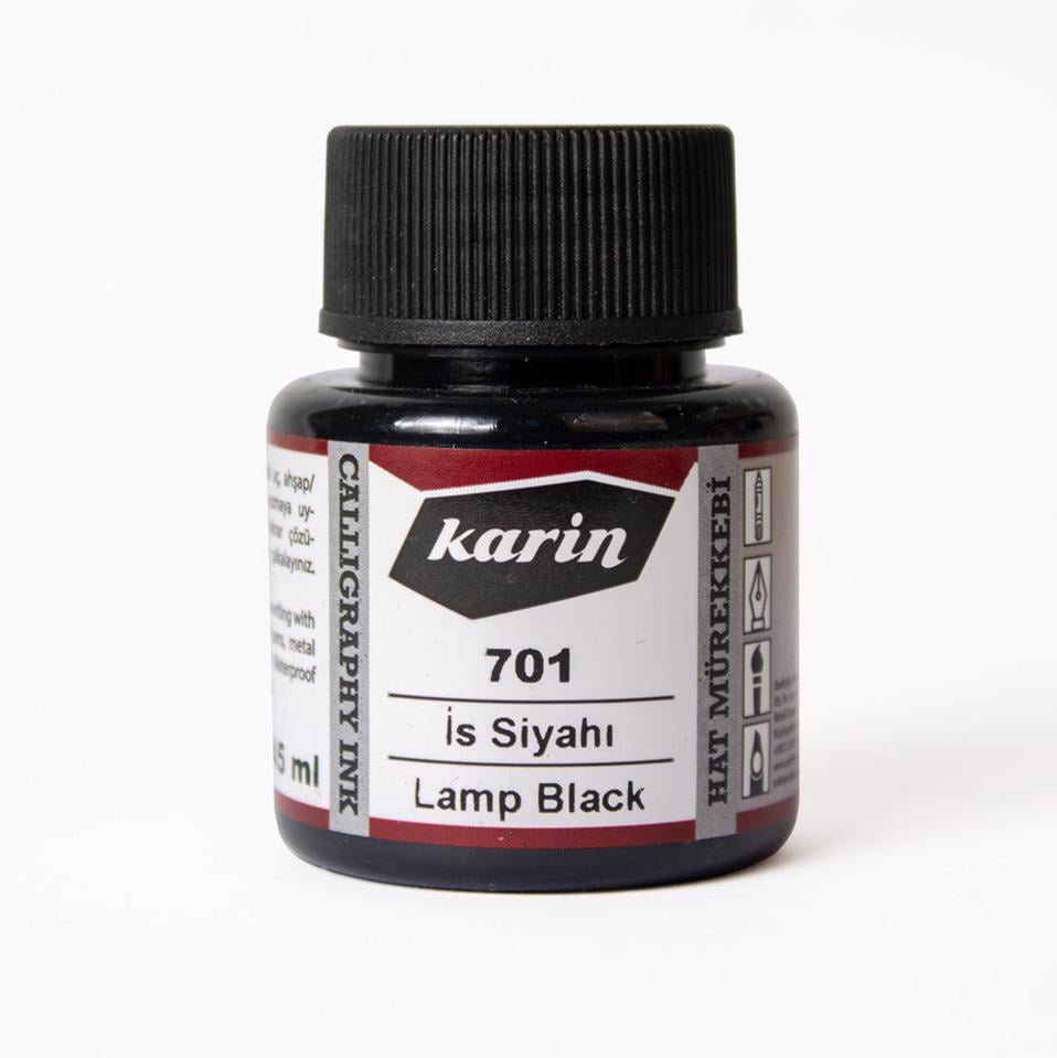 Karin Hat Mürekkebi 701 İs Siyahı/İs Mürekkebi 45 ml