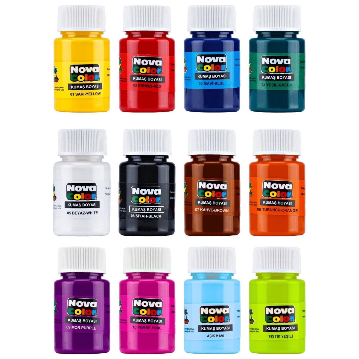 Nova Color Kumaş Boyası Seti 6x30 ml