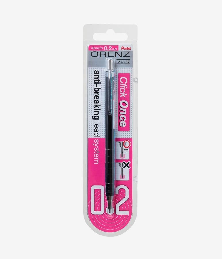 Pentel Orenz 0,2 mm Uç Korumalı Teknik Çizim Kalemi Siyah