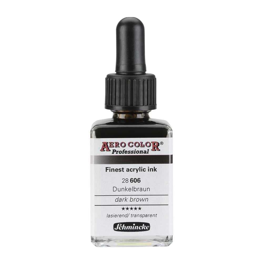 Schmincke Aero Color Akrilik Mürekkep 28 ml 606 Dark Brown
