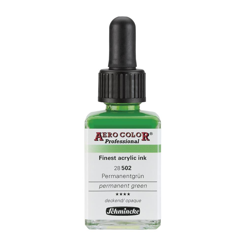 Schmincke Aero Color Akrilik Mürekkep 28 ml 502 Permanent Green