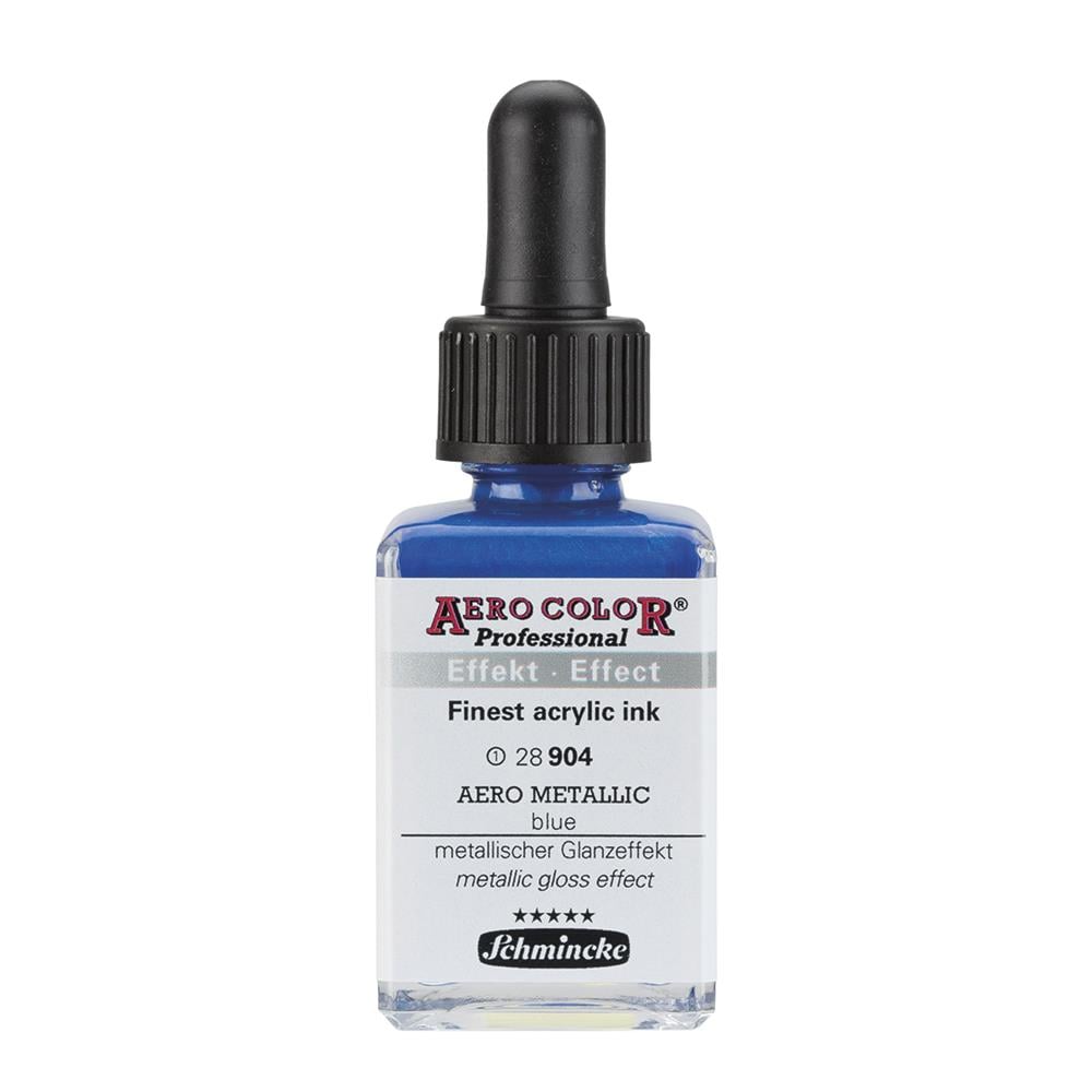 Schmincke Aero Color Akrilik Mürekkep 28 ml 904 Aero Metallic Blu