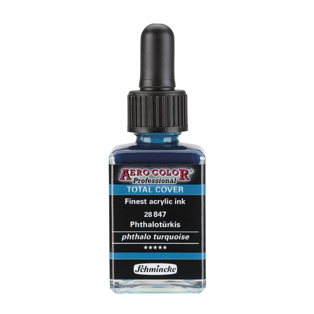 Schmincke Aero Color Akrilik Mürekkep 28 ml 847 Phthalo Turquoise
