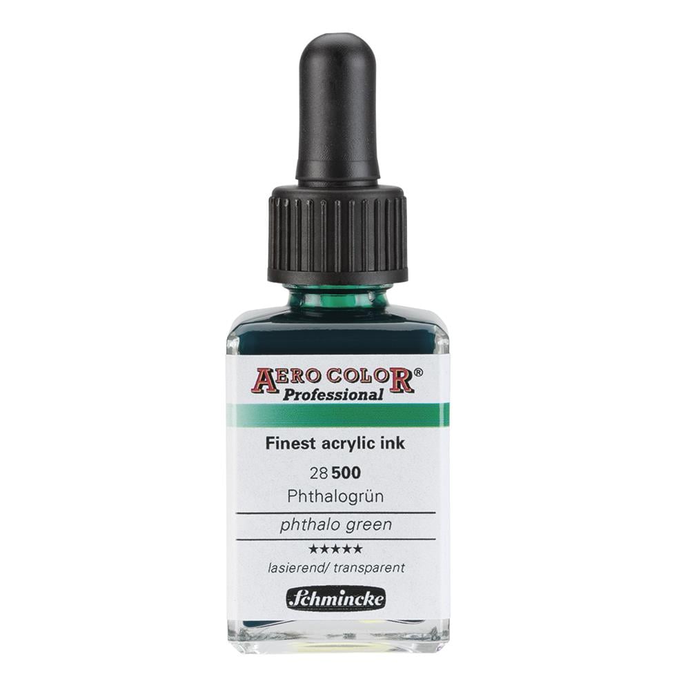 Schmincke Aero Color Akrilik Mürekkep 28 ml 500 Phthalo Green