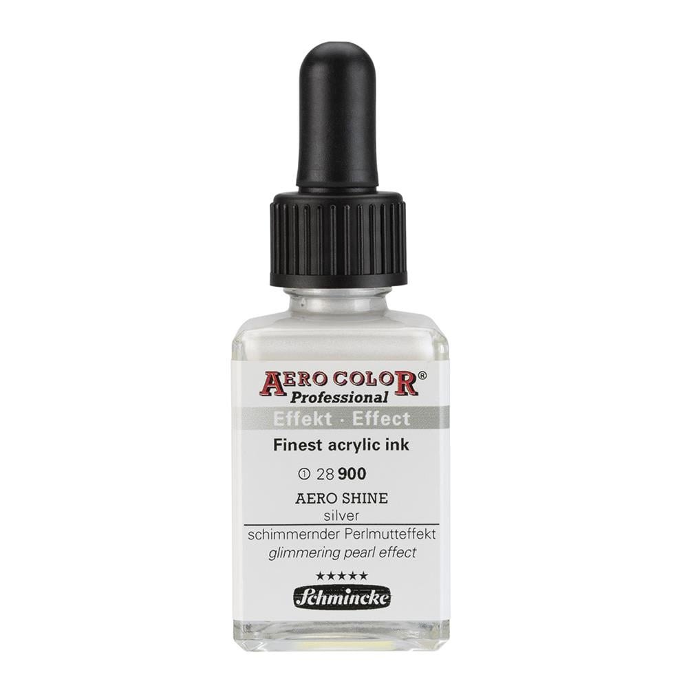 Schmincke Aero Color Akrilik Mürekkep 28 ml 900 Aero Shine Silver