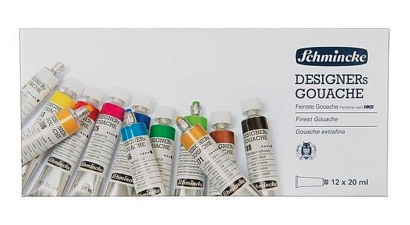 Schmincke Hks Designers' Gouache Guaj Boya Set 12x20ml