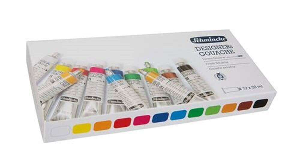 Schmincke Hks Designers' Gouache Guaj Boya Set 12x20ml