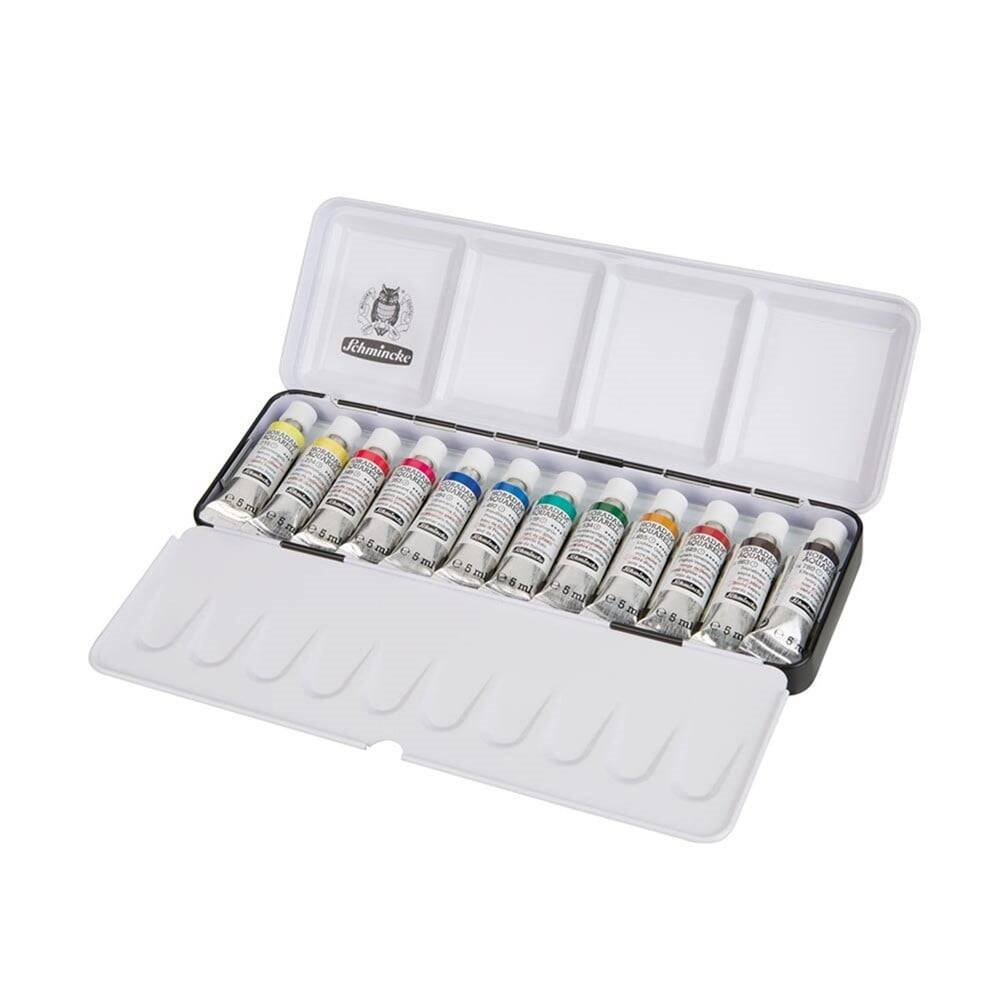 Schmincke Horadam Aquarell Metal Kutu Cep Artist Sulu Boya Seti 12 X 5 ml Tüp
