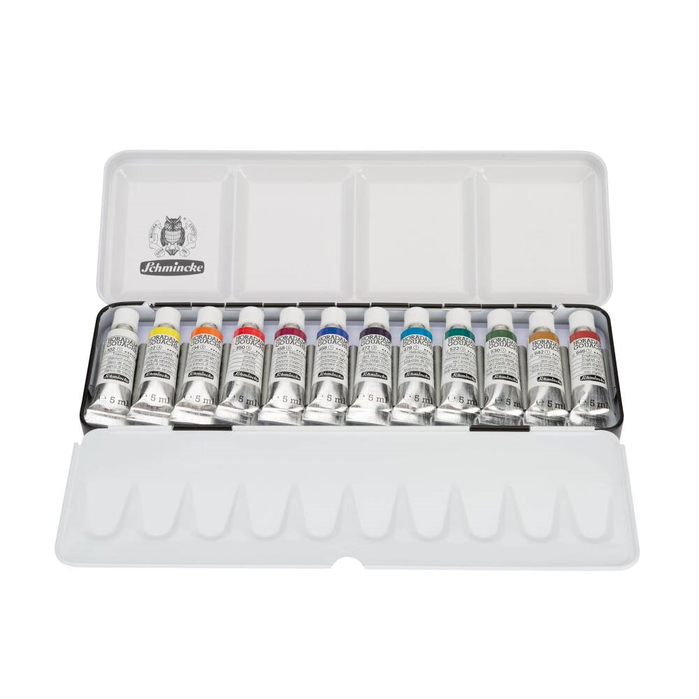 Schmincke Horadam Gouache Boya Seti Metal Kutu 12 x 5 ml
