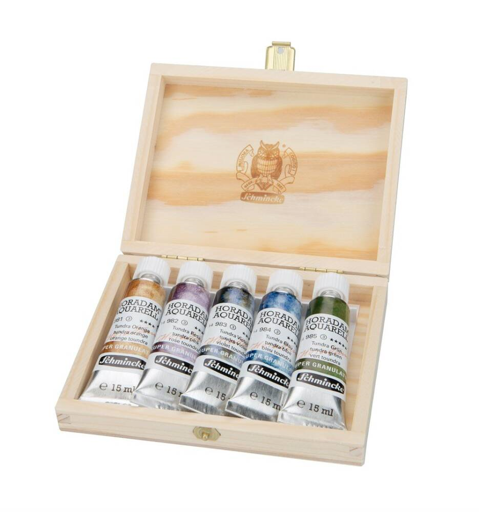Schmincke Horadam Supergranulation Suluboya Tundra Set Ahşap Kutu 5x15 ml