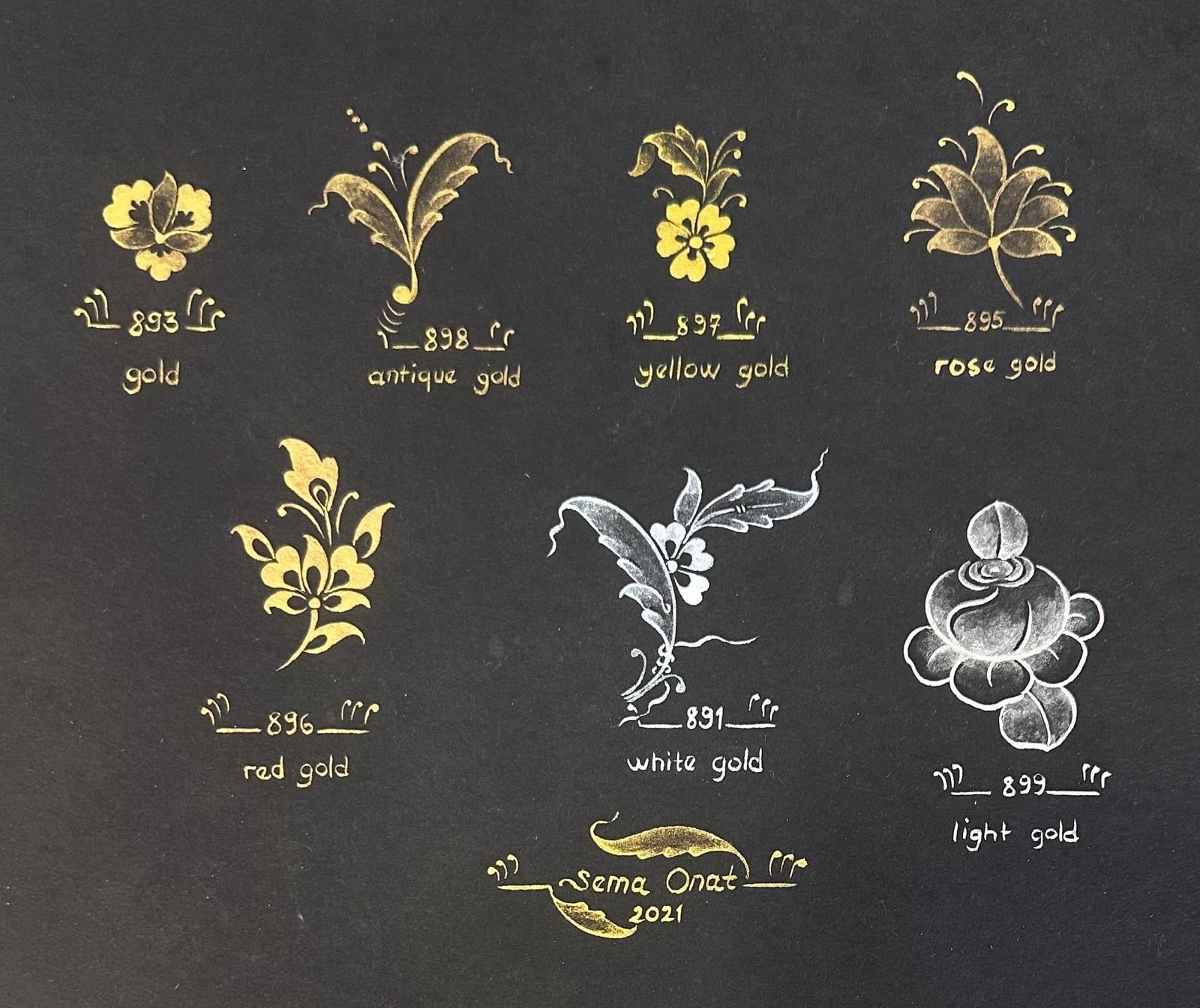 Schmincke Horadam Yaldız Sulu Boya Yarım Tablet 898 Antique Gold