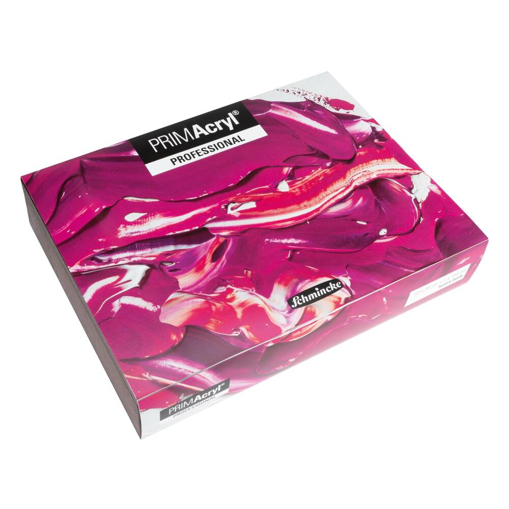 Schmincke Primacryl Artist Ahşap Kutu Akrilik Boya Seti 35 ml x 10 renk 150 beyaz ve Fırça Hediyeli