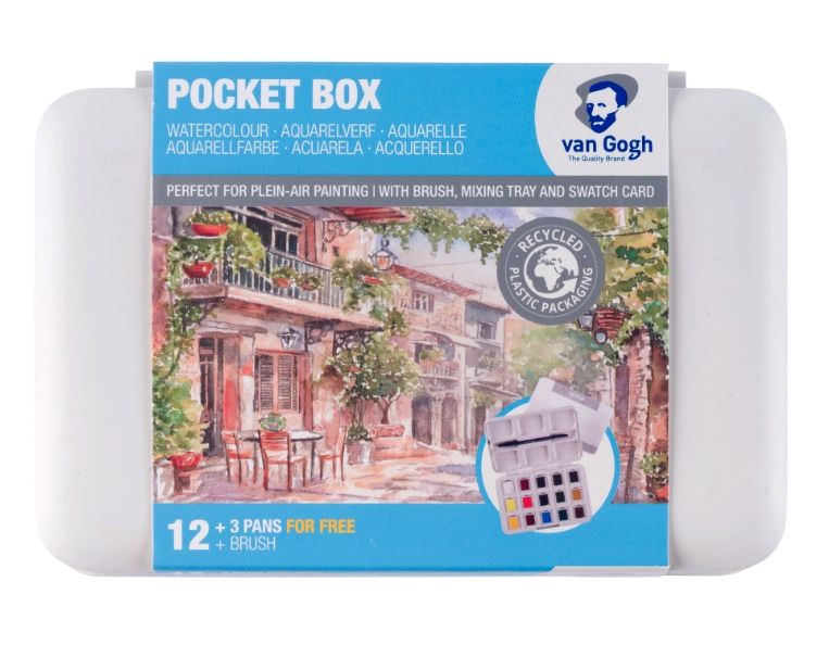 Van Gogh Suluboya 12 Renk 3 Renk ve Fırça hediye