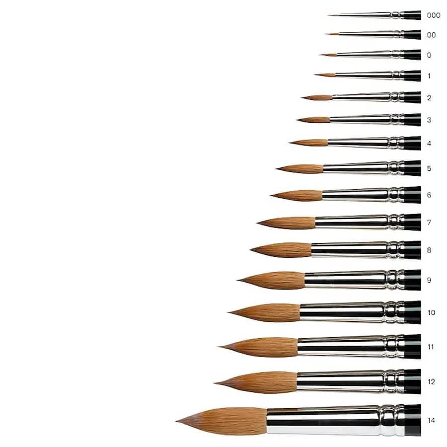 Winsor Newton Kolinsky Samur 7 Serisi Fırçalar