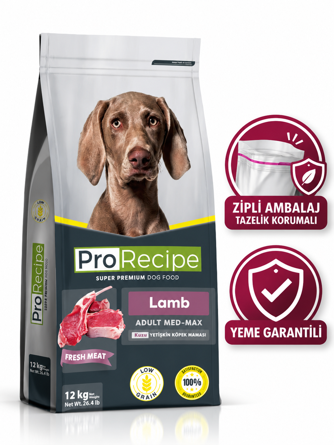 ProRecipe Lamb Adult Düşük Tahıllı Kuzu Etli Yetişkin Köpek Maması 12 Kg