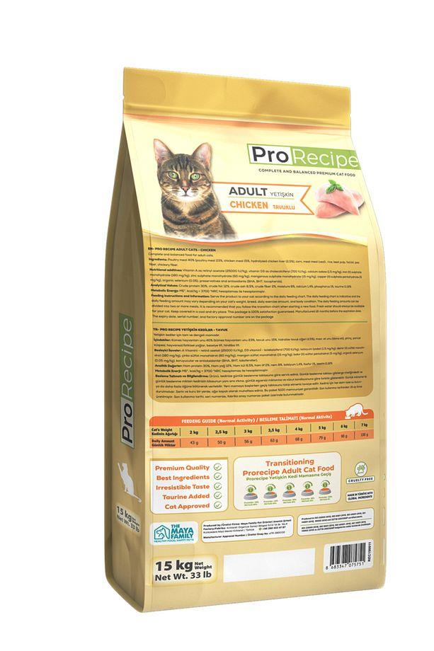 ProRecipe Tavuklu Yetişkin Kedi Maması 15 kg