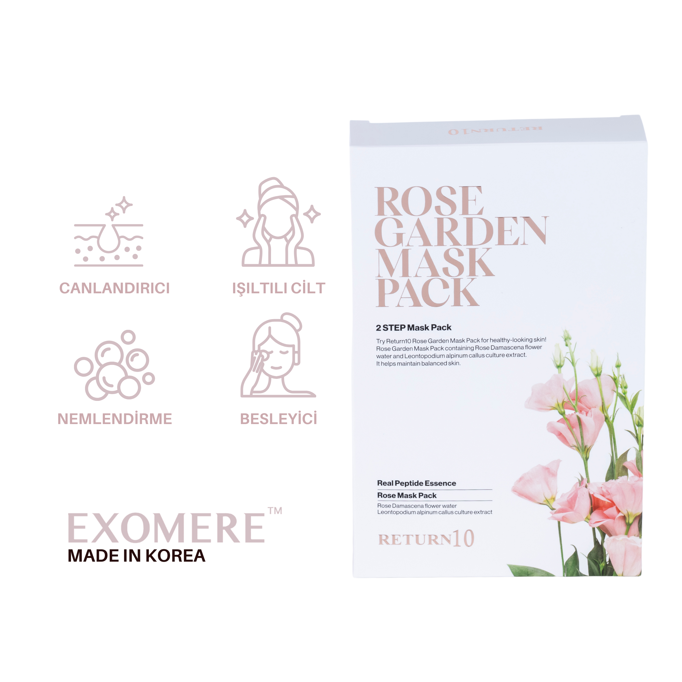 EXOMERE Rose Garden Cilt Maskesi