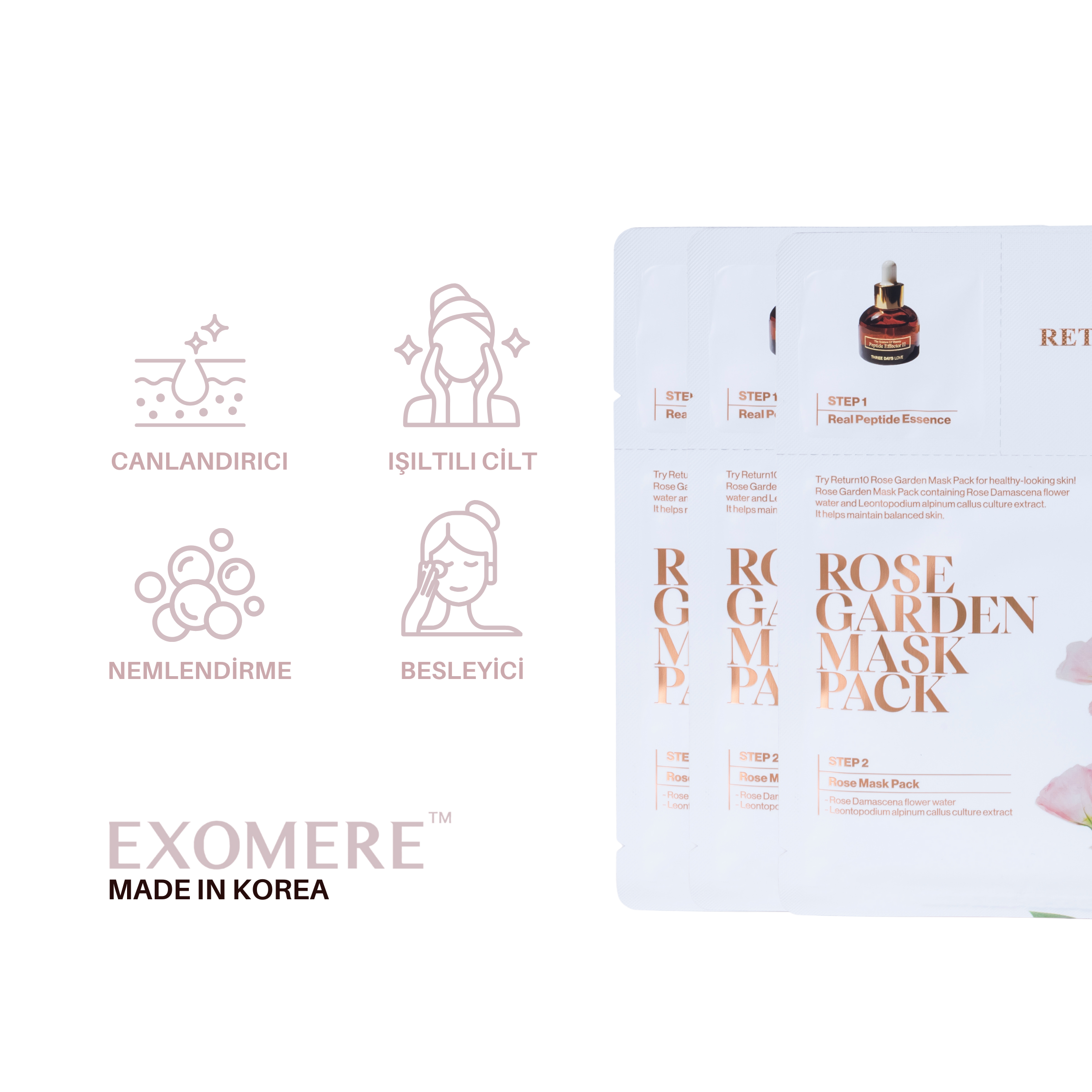 EXOMERE Rose Garden Cilt Maskesi