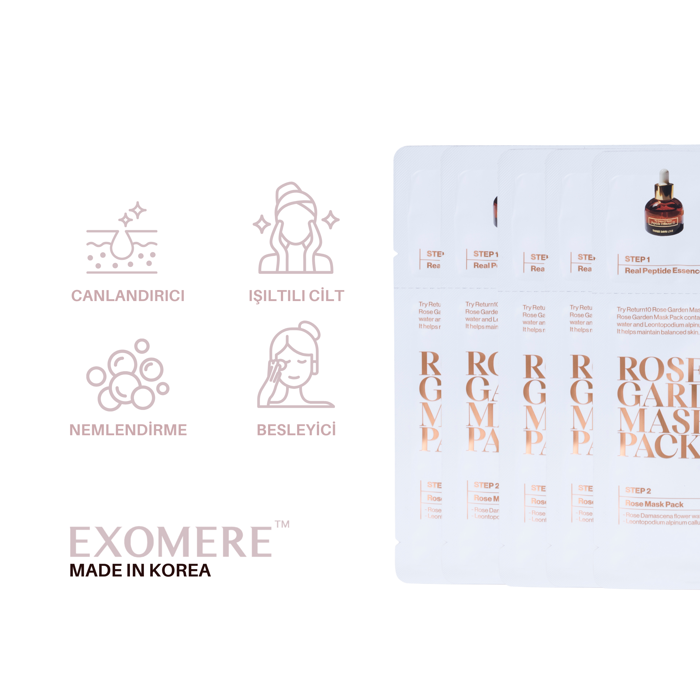 EXOMERE Rose Garden Cilt Maskesi