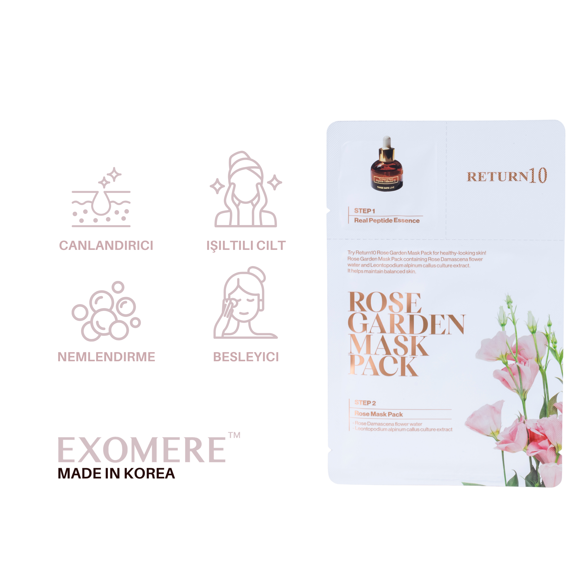 EXOMERE Rose Garden Cilt Maskesi