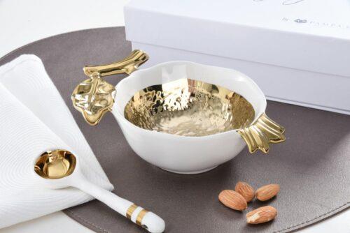 18 cm Porselen Kase ve Servis Kaşığı
