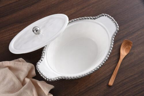 25 cm Porselen Kapaklı Servis