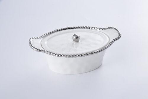 25 cm Porselen Kapaklı Servis