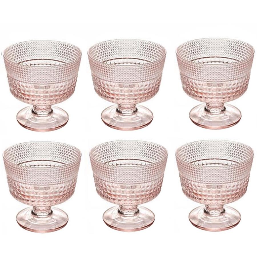 6 lı Ayaklı Kase (Pembe)