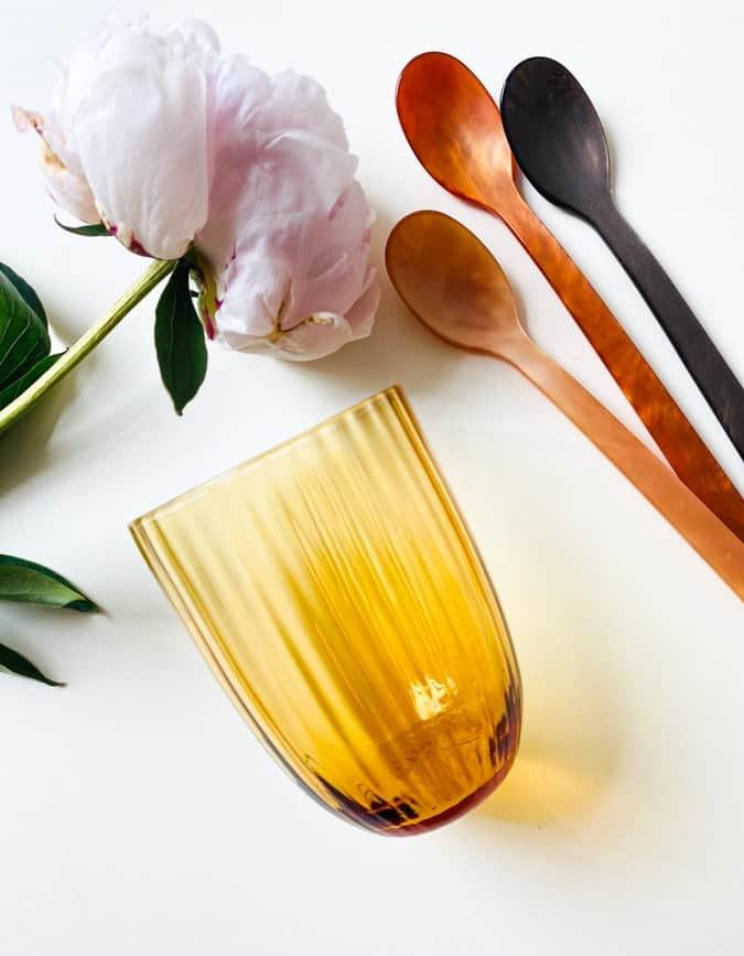 6 lı Su / Meşrubat Bardağı Amber