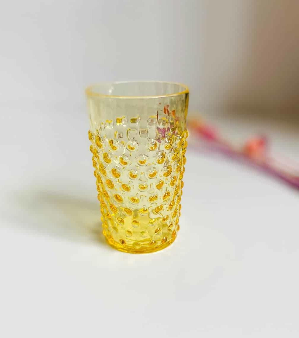 6 lı Su / Meşrubat Bardağı Limon sarısı