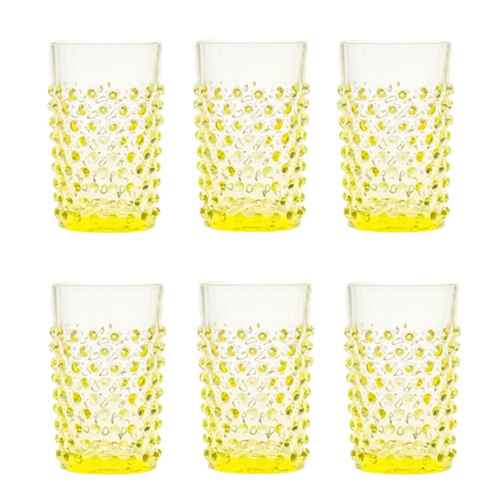 6 lı Su / Meşrubat Bardağı Limon sarısı