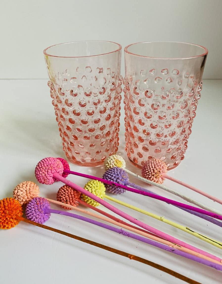 6 lı Su / Meşrubat Bardağı Pembe