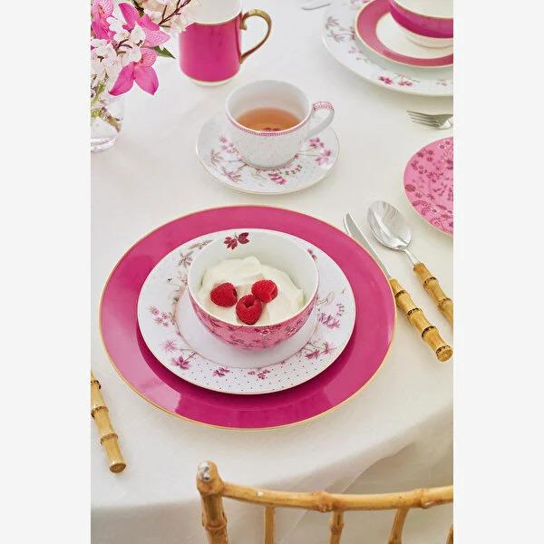 Beyaz Porselen Çay Fincan Seti 280 Ml Jolie Collection by Pip Studio