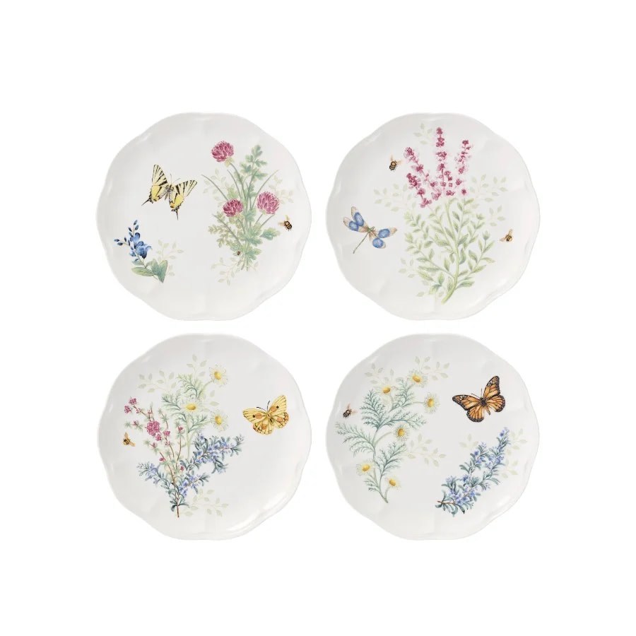 Butterfly Herbs Porselen Accent Tabağı 4'lü Set