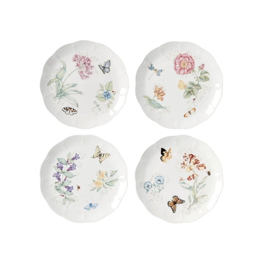 Butterfly Porselen Yemek Tabağı 4'lü Set