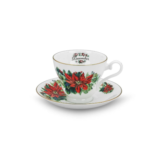 Çay fincanı - December (Aralık) Christmas Flower