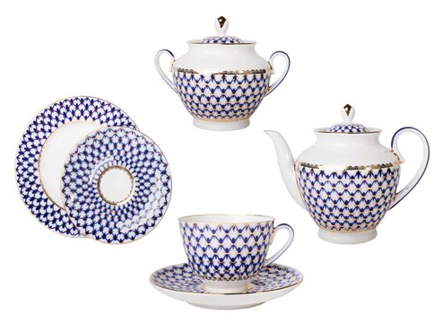 Çay Takımı Bahar Cobalt Net 6/20