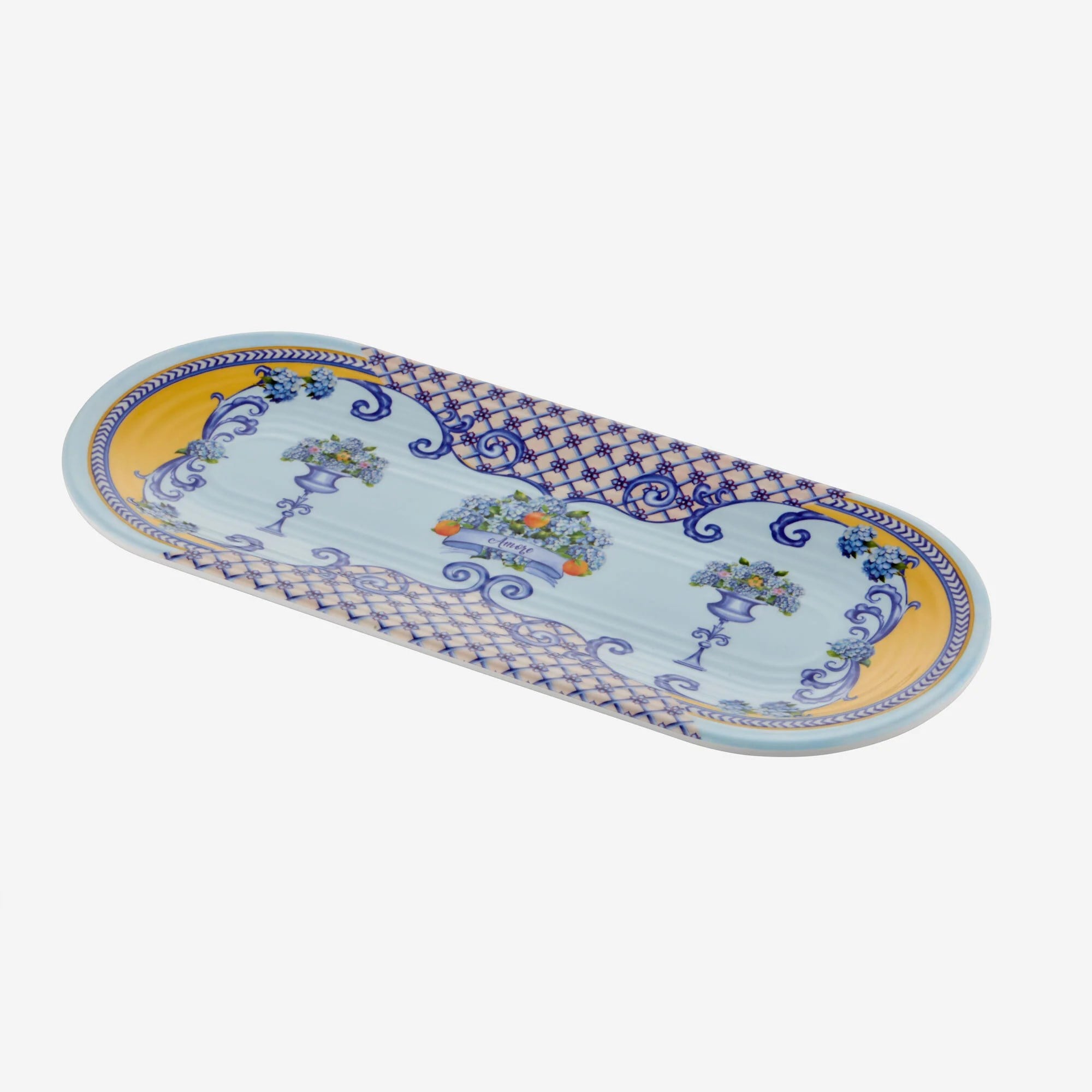 Chiara Alessi Mavi Melamin Servis Tabağı 38 Cm