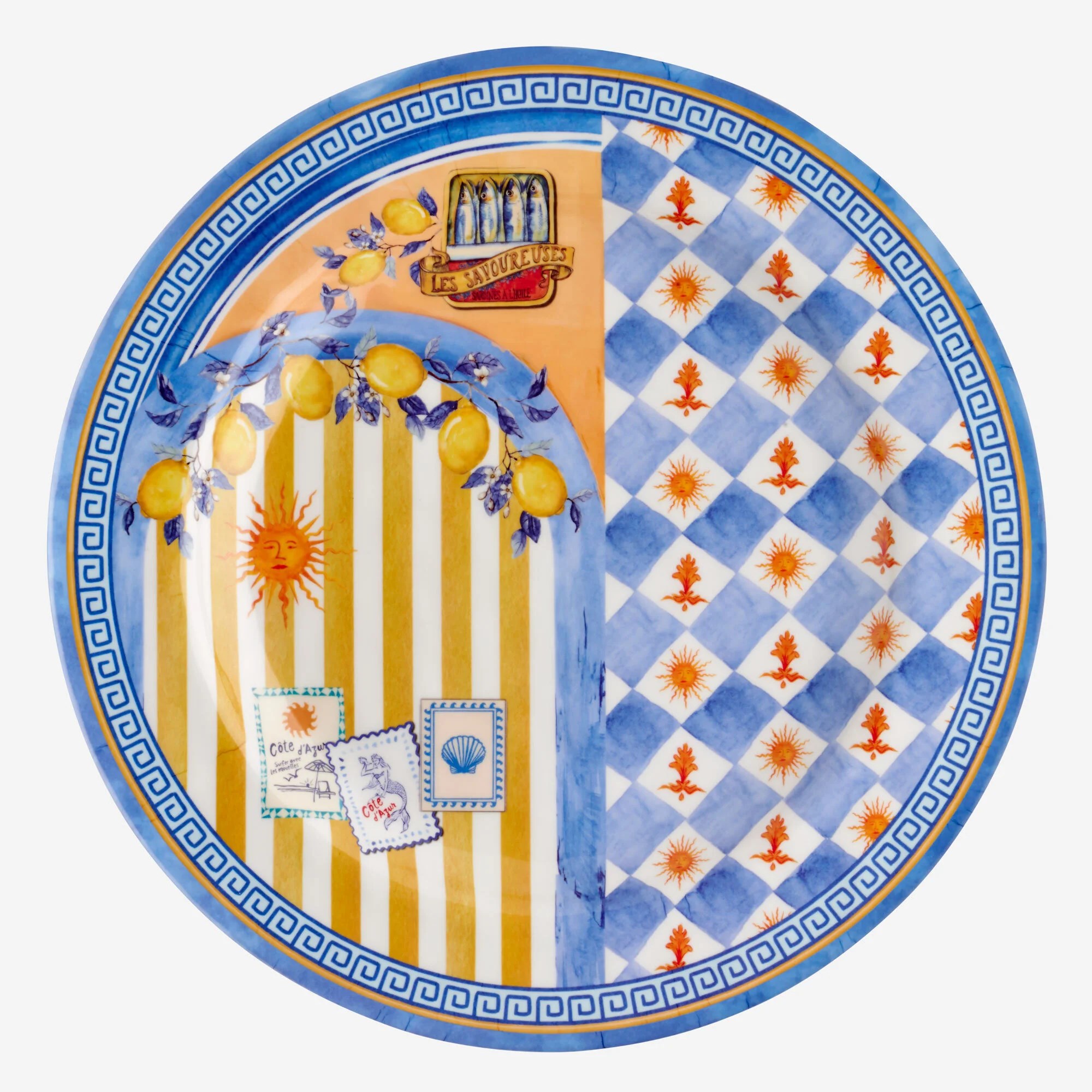 Chiara Alessi Mavi Melamin Yemek Tabağı 28 Cm