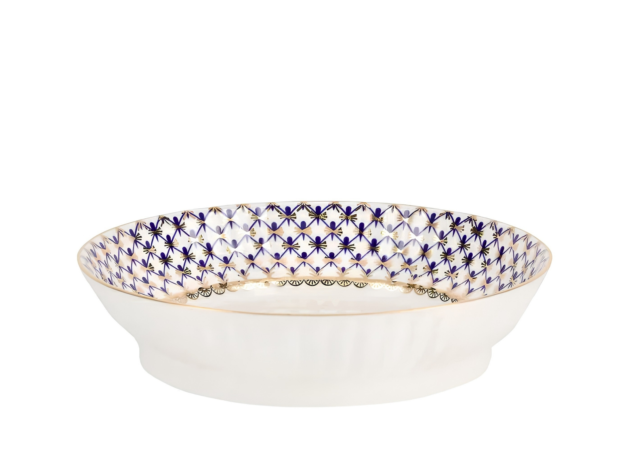 Cobalt Net Juliana Dalga Form Kurabiye Tabağı  17 cm 