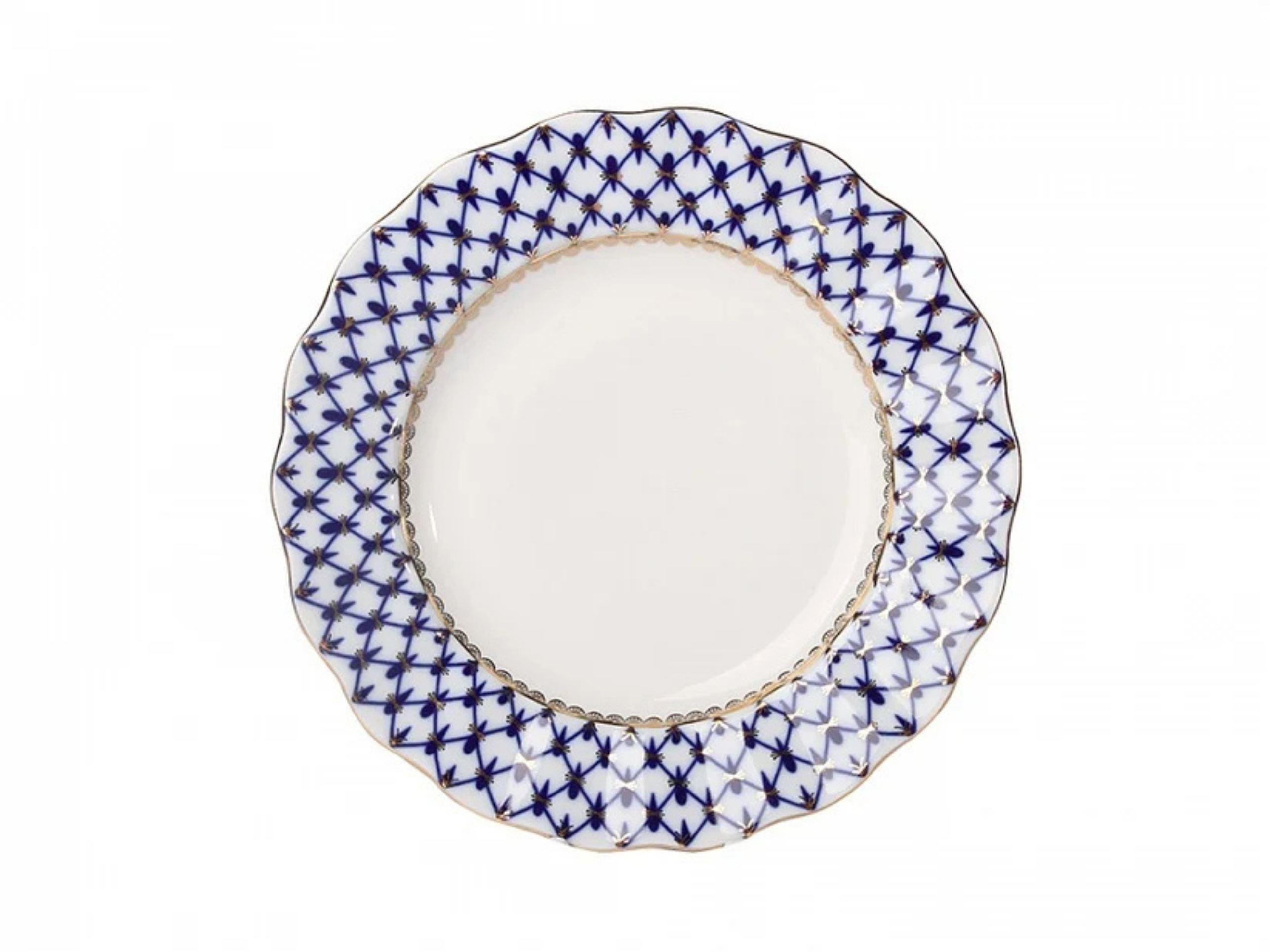 Cobalt Net Pasta Tabağı Dalga Kenar 18 cm 